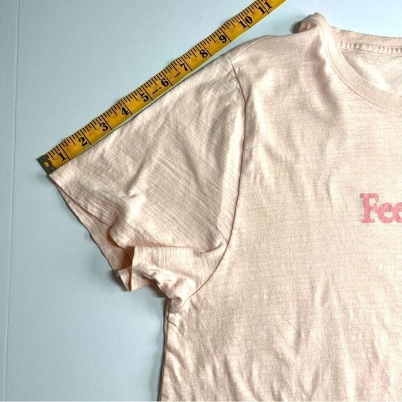 J. Crew Short Sleeve Lightweight Cotton Tee Pale Pink FEEL GOOD Expression Large - Picture 8 of 10